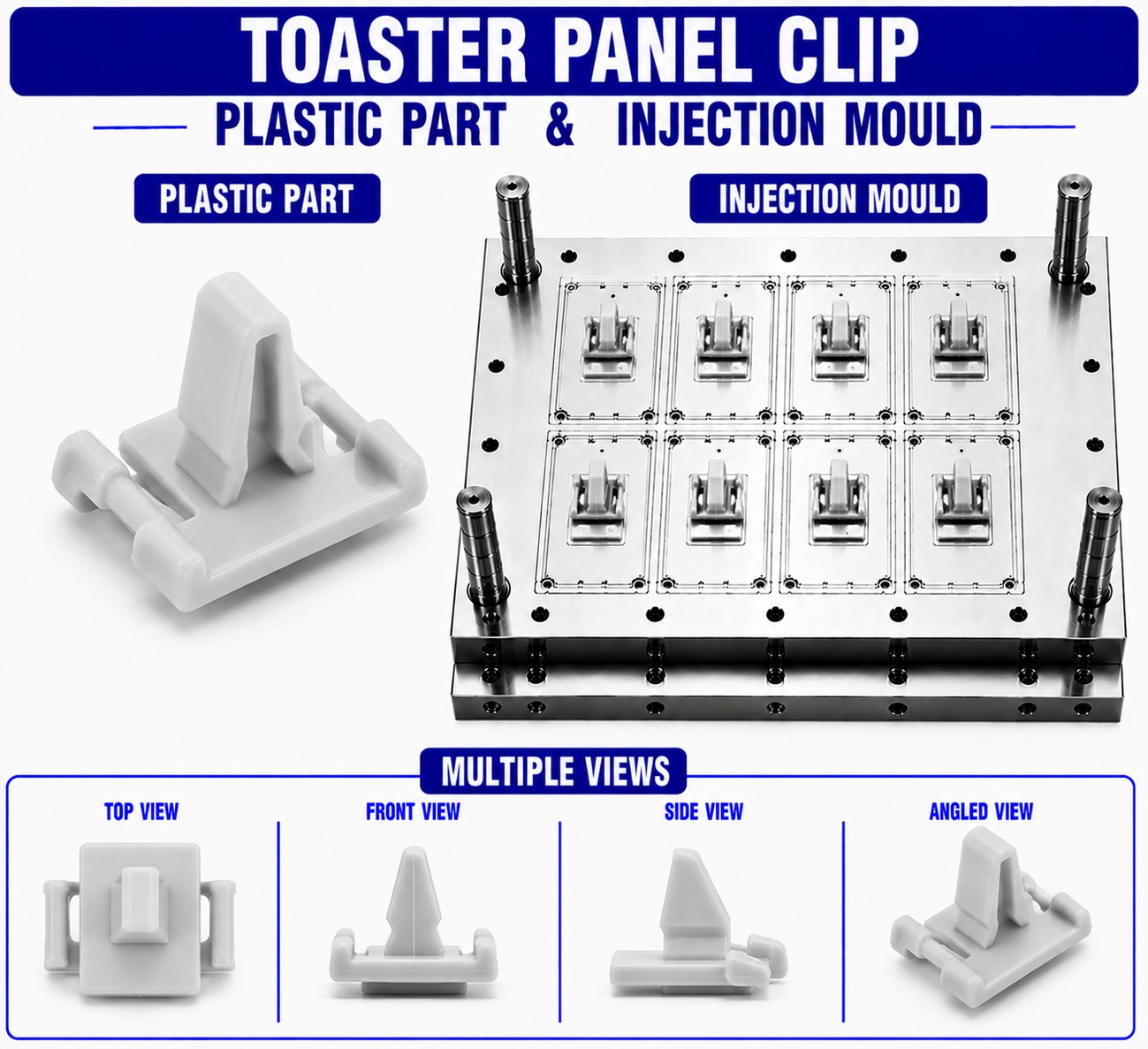 Toaster Plastic Panel Clip Mould and Moulding Services